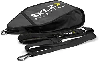 زلاجة تدريب SKLZ SpeedSac متغيرة الوزن ومقاومة للوزن (10-30 جنيه) ، أسود / أصفر ، مقاس واحد