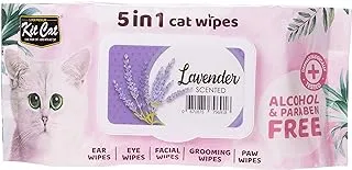 Kit Cat Wet Wipes 5 in 1 Lavender Scented 80 pcs