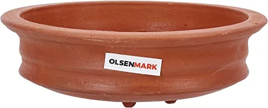 أواني الطبخ Olsenamark Traditionl Uruli Chati 25 سم - تصميم عميق وكبير مصنوع من مواد صديقة للبيئة بنسبة 100٪ | مثالية لدجاج كاري ، دال ، شوربة والمزيد