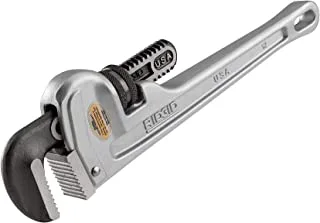 Ridgid 47057 Model 812 Aluminum Straight Pipe Wrench, 12-Inch Plumbing Wrench, Small, Silver