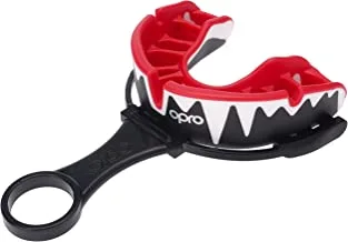 Opro Self Fit GEN4 Full Pack Platinum Fangz Mouthguard, Black/Red/White