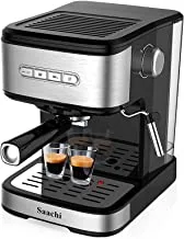 Saachi 3 In 1 Coffee Maker NL-COF-7062-WH With 20 Bar Pressure Pump Can Make Many Different Styles of Coffee Including Espresso Cappuccino And Many Others, Black