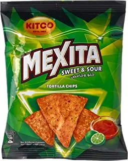 Kitco Mexita Sweet & Sour Tortilla Chips, 30 X 23 G, Beige
