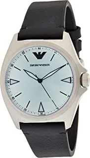 Emporio Armani Men's Analog Watch With Leather Strap