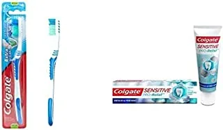معجون أسنان كولجيت تنظيف إضافي متوسط ​​- 1 عبوة + 1 كولجيت سينسيتيف برو ريليف لإصلاح ومنع الحساسية ، 75 مل