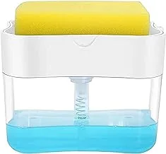 Showay Soap Dispenser and Sponge Holder for Kitchen Sink Dish Washing Soap Dispenser..Sponge Rack Shelf, Soap Dispenser Pump