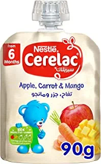Cerelac Apple, Carrot and Mango Baby Food, 90g - Pack of 1