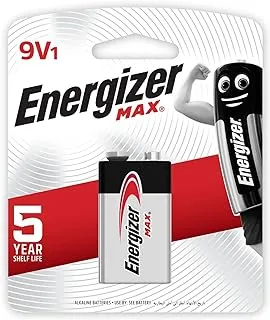 Energizer 522 Bp1 9V Max Alkaline Battery, Pack Of 1, Multi, Small