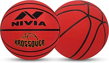 Nivia 3302 Rubber Kross Over Basketball, Size 7 (Red)