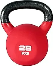 Marshal Fitness Neoprene Kettlebell with Firm Grip Handle for Stability, Endurance, and Strength Training – Solid Cast Iron Exercise Kettlebell for Indoor and Outdoor Workout – 28 kg MF-0051