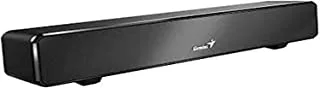 Genius Speaker Mini Usb Soundbar 100, Immersive Cinema-Style Sound Effect, Black, 31730024400