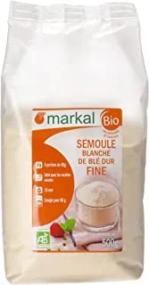 Markal Organic Durum Wheat Semolina Fine, 500G - Pack of 1