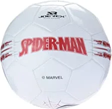 Joerex SOCCER BALL SPIDERMAN 19019-S من Hirmoz - لأطواق اللعب الداخلية أو الخارجية - حجم 5 - أبيض ، JMAB19044-P