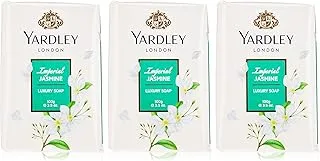 Yardley London Imperial Jasmine Soap, Long Lasting, Rich And Creamy Lather, Beautiful Scented Fragrance, White Colour, 100 Gm X 3