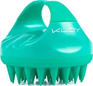 Kloy Hair Scalp Massager Shampoo Brush With Soft Silicone Bristles- Green