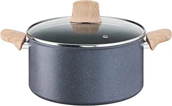 TEFAL Cooking Pot | Natural Force 24 Casserole |Easy cleaning | Mineralia+ non-stick coating | Natural minerals | Thermo-signal | Healthy cooking | Safe | Made in France | 2 Years Warranty | G2664683