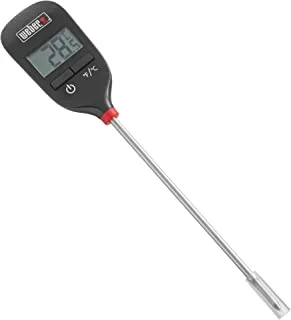 WEBER - Barbecue grilling Instant-Read Thermometer, Fast accurate readings in Celsius or Fahrenheit, 0.8cm Height x 3.3cm Width x 20.5cm Depth