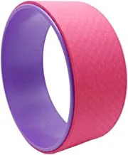ALSafi-EST Yoga wheel with thick cushion, to tighten chest and shoulders, deepen back flexion, improve yoga postures, balance and flexibility- pink/purple