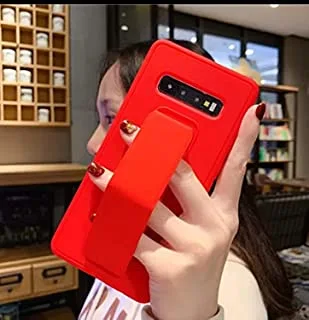 غطاء حماية للهاتف المحمول Samsung Galaxy S10 Plus بتصميم معصم (أحمر)