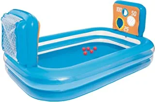بيست واي سكيل شوت بلاي حوض سباحة قابل للنفخ للأطفال ، مقاس 237 سم × 152 سم × 94 سم