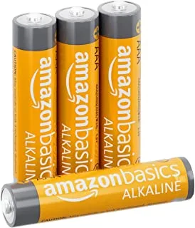 AmazonBasics AAA 1.5 Volt Performance Alkaline Batteries 4 Pack LR03B4