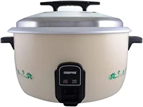 جهاز طهي الأرز الكهربائي بالبخار من جيباس - 10 لتر - Grc4323 | 3000 واط | وعاء داخلي غير لاصق ، طهي تلقائي ، تنظيف سهل ، حماية من درجات الحرارة العالية - جعل الأرز والبخار طعامًا صحيًا وخضروات ، رمادي