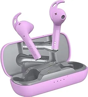 True Sport Bluetooth Wireless Earbuds With Ipx5 Water Resistance And Multi Tip Wing Design Pink