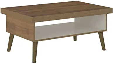 Artely Lucca Coffee Table, Pine Brown With Off White - W 91 cm X D 59 cm X H 44.5 Cm