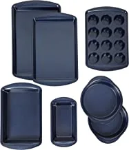 Wilton Non-Stick Diamond-Infused Navy Blue Baking Set, 7-Piece