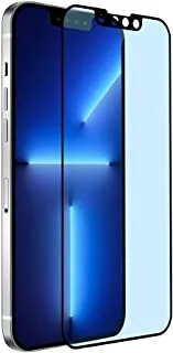 واقي شاشة من Baykron مضاد للأزرق من الحافة إلى الحافة ومضاد للبكتيريا مع قضيب لجهاز iPhone 13 Pro Max