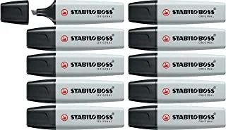 Highlighter - STABILO BOSS ORIGINAL Pastel Box of 10 Dusty Grey