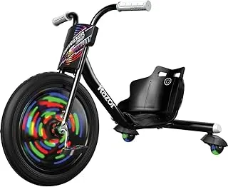 Razor RipRider 360 Lightshow –Trikewith Rear Casters and with Motion-Activated Multi-Color Lights, 3 Wheeled Drifting Ride-Onfor Kids Ages 5 and Up