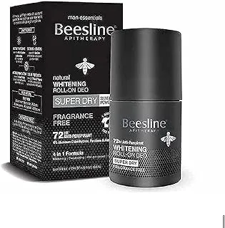 Beesline Natural Whitening Roll On Deodorant Super Dry Fragrance Free Silver Power 50ML