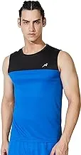 Amazon Brand - Symactive Men's Color Block Regular Fit Sleeveless Sports T-Shirt (Aw17-Sysp-05C_Black_Xx-Large)