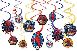 American Greetings, Spider-Man Party Supplies, Hanging Party Decorations, 12-Count, Multicolor, One Size (5916671)