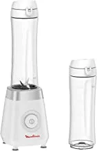 Moulinex Fresh&Go Personal Blender With 2 On The Go Bottles, 600 Ml, 350 Watts, White, Plastic, Lm1Kj127