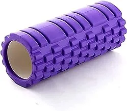 Marshal Fitness EVA Yoga Foam Roller Floating Point Gym Physio Massage Fitness Equipment Massager for Muscle Multicolor (Purple)- Mf-0113-35cm