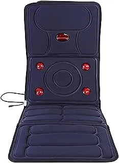 Marshal Fitness Comfier Full Body Massage Mat with Heat-Back Massage Chair Pad Heated Massage Mattress Pad for Back Pain Relief Microcomputer Massage Mattress Vibration Mat Cushion Body Pain Relief