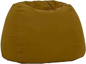 Bean Bag Chair Velvet for Adults and Children - Easy Mattress Chair Easy Forming - Dark Camel, Medium