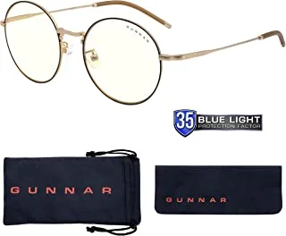 نظارات ألعاب Gunnar Ellipse (إطار أسود / ذهبي ، لون عدسة شفاف)