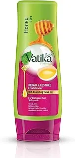 Vatika Naturals Repair & Restore Conditioner 200ml | Enriched with Egg & Honey | Nourishes Hair Roots | For Damaged Hair & Split-ends