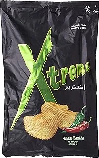 Xtreme Rippled Hot Flavor Potato Chips, 120 G