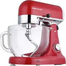 ALSAIF 5L 1000W Electric Stand Mixer 8 Speeds Control With Glass Bowl With Cover, 3 Tools Beater, Balloon Whisk, Dough Hook, Removable Glass bowl, Red E02227/RD 2 Years warranty