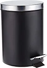 Harmony Stainless Steel Pedal Bin 5 Liter, Black - H29 cm x W22 cm x D29 cm