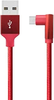 Levore 1m nylon braided usb a to micro usb cable red