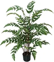 YATAI Artificial Fern Leaf Plant - Artificial Potted Plants With Black Plastic Pot – Plants For Home Decor – Artificial Tree Outdoor – Fake Plants For Balcony – Artificial Plants Outdoor (123cm)