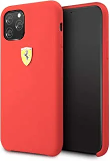 Ferrari Silicone Hard Case Logo Shield For Iphone 11 Pro - Red, Fessihcn58Re