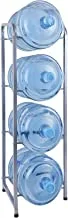 Water Bottle Holder 4-Tier Cooler Jug Rack, 5 Gallon Water Bottle Storage Rack Detachable Heavy Duty Chrome Water Bottle Cabby Rack Caddy Carrier With Holder, (Mix Color)