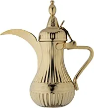قدر قهوة عربي ستانلس ستيل من السيف الحجم: 48 أونصة ، اللون: ذهبي