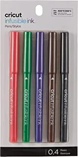 مجموعة أقلام حبر رفيعة قابلة للانفصال من Cricut 5 عبوات (الأساسيات)
